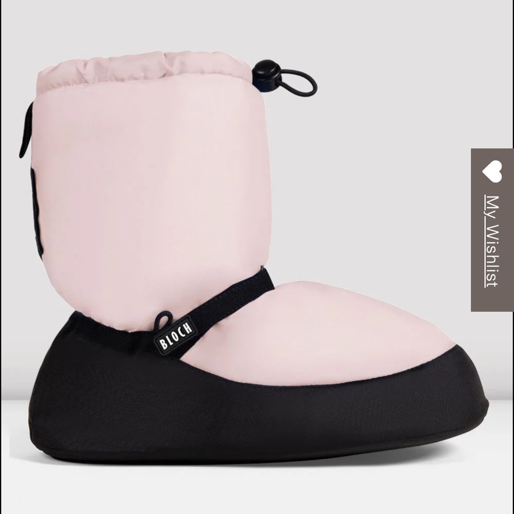 Bloch Ballet Pink and Black Dance Warm Up Booties